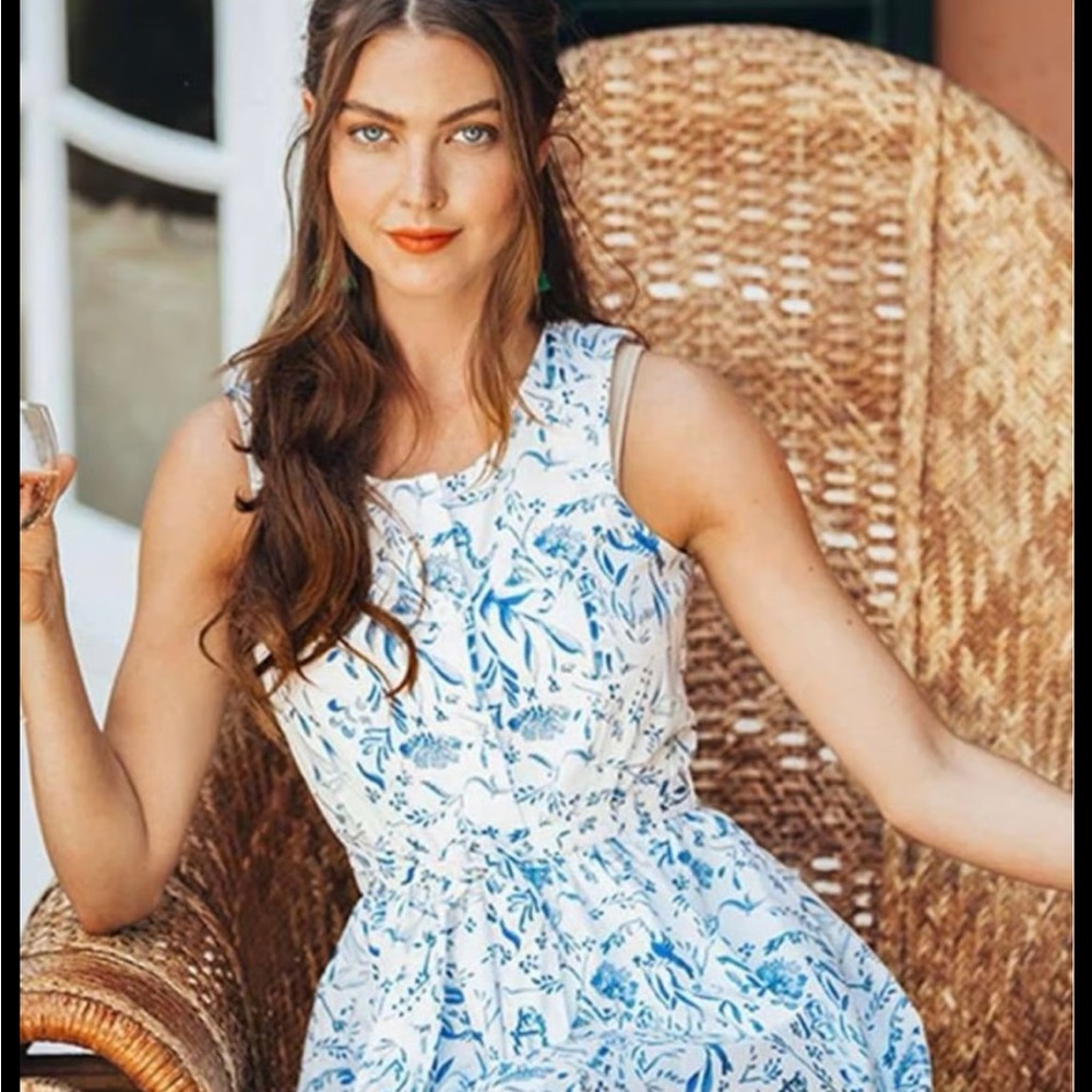 Kiel James Patrick Nautical Print Dress- NWT